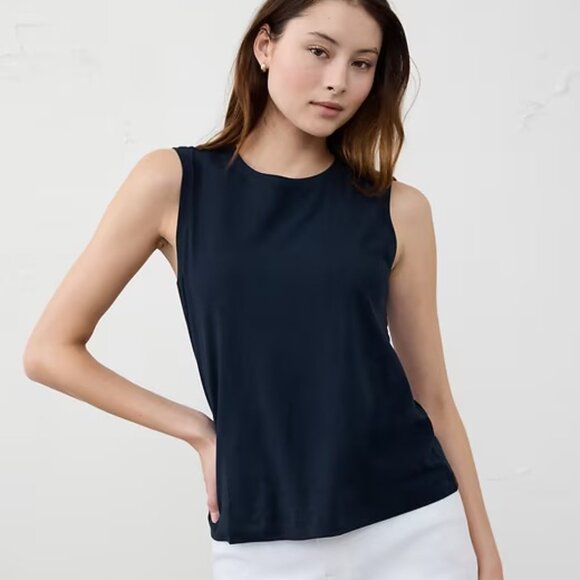 NWT Banana Republic Factory Timeless Tank Preppy Navy Size S - Picture 9 of 9